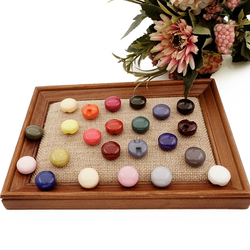 Round Solid Color Shank Button