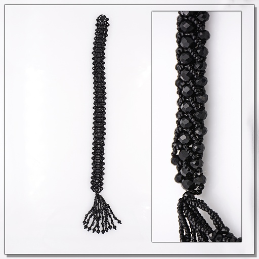 Button Patti In Crystals & Beads