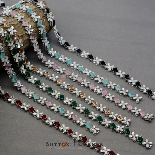 Fancy Metal Kundan Lace