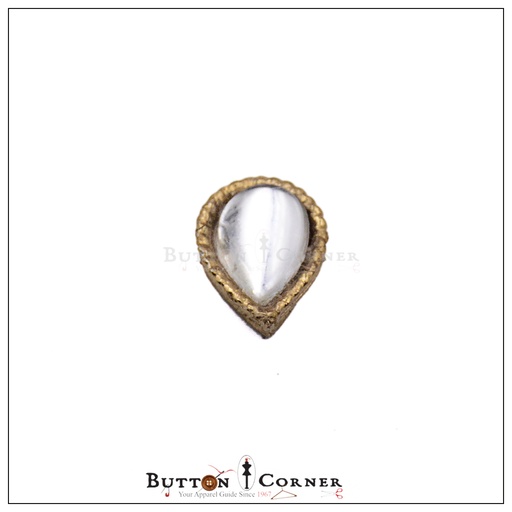 [MKI220L GOLD CRYSTAL] Fancy MeenaKari Drop Button