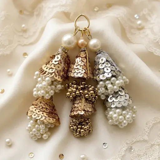 Fancy Tassel With Gota & Pearl