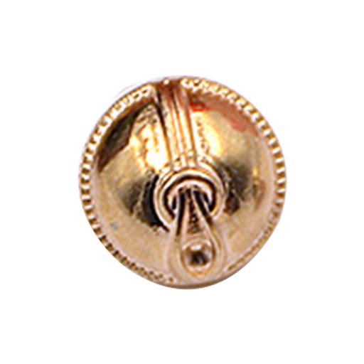 [MBT66 GOLD] Tie Shape Metal Shirt Button