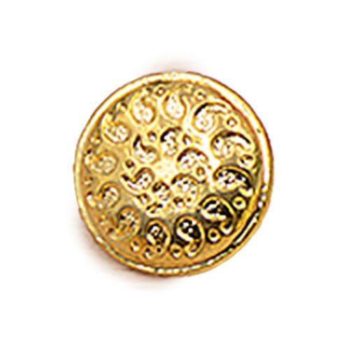 [MBT58-SHINE GOLD] PK Style Metal Shirt Button