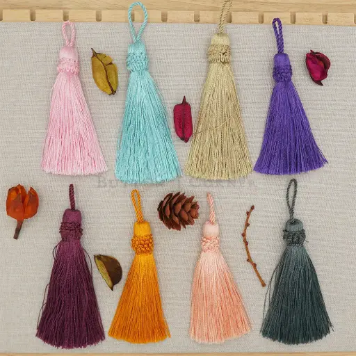 Elegant Hanging Thread Tassel with Braided Loop