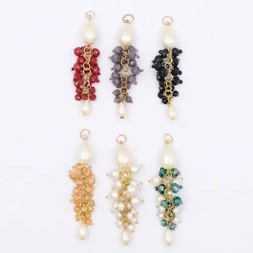 Tassel with Pearl & Crystal Beads