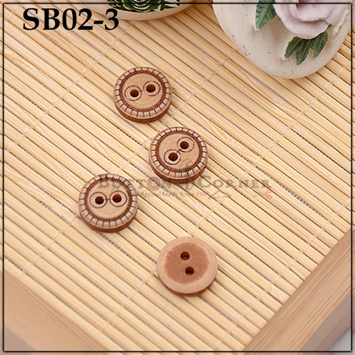 Border Design 2 Hole Shirt Button