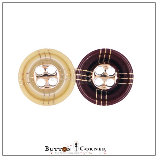 3 Line Design 4 Hole Shirt Button