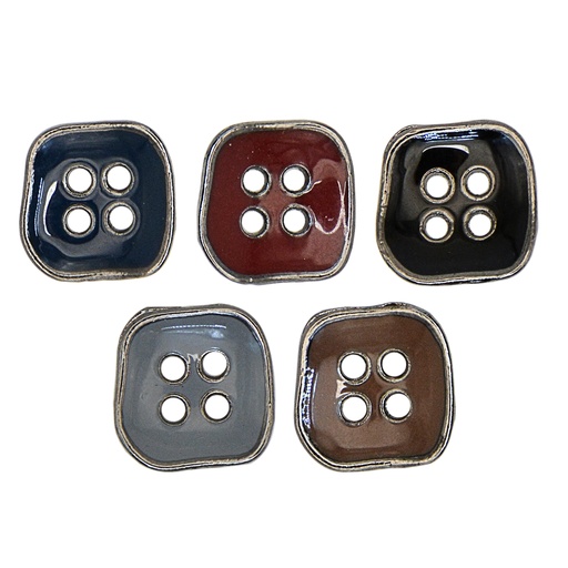 Deep Square 4 Hole Shirt Button