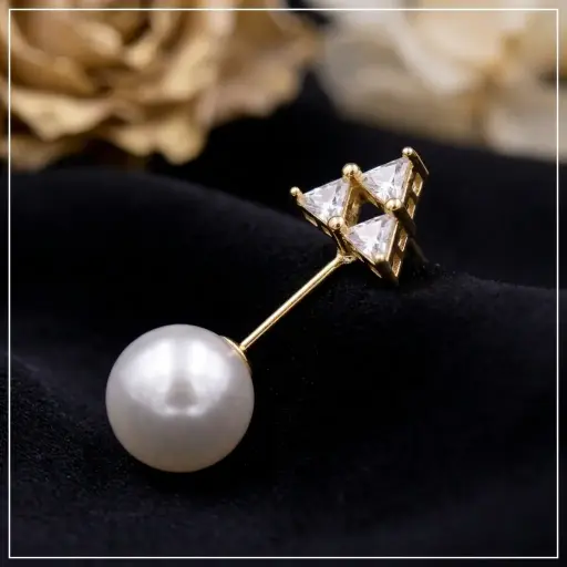 [31515 GOLDEN] Fancy Zircon Scarf Pin