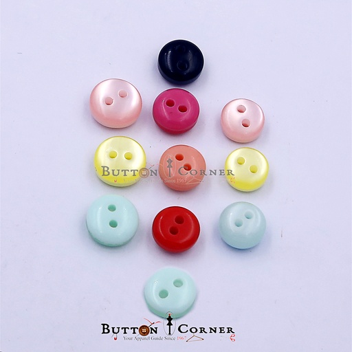Bunty Plain 2 Hole Plastic Button
