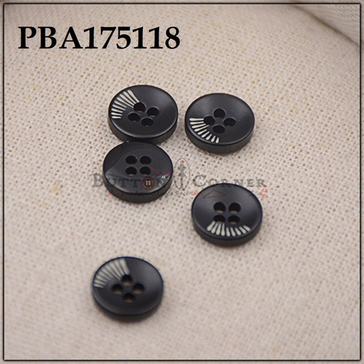 Side Lines 4 Hole Plastic Button