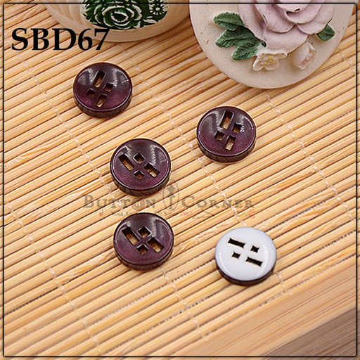 4 Square Shape Hole Shirt Button