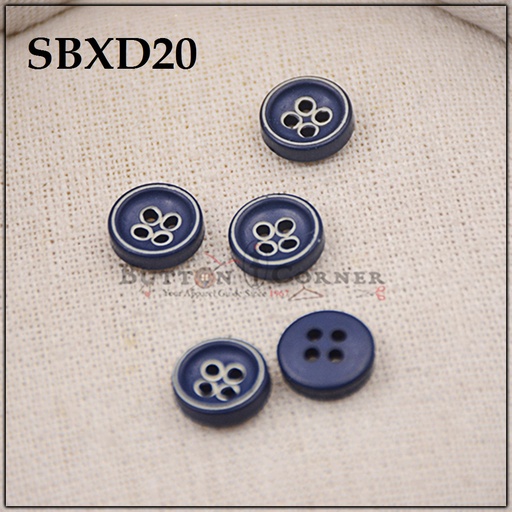 Print Deep 4 Hole Plastic Shirt Button