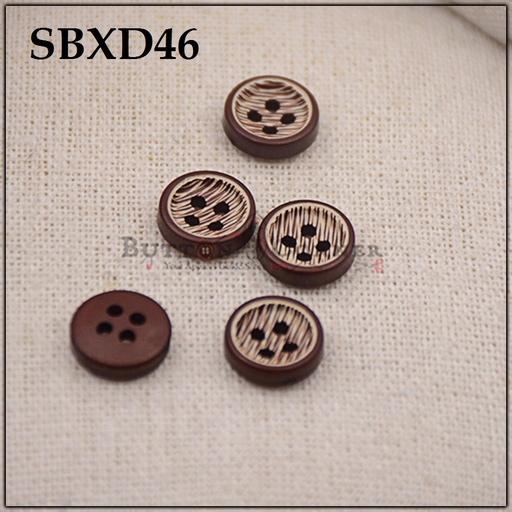 Print Lining 4 Hole Shirt Button
