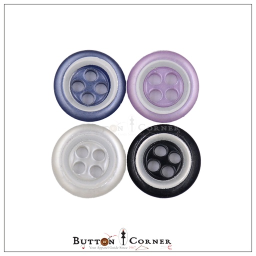 Deep 4 Hole Plastic Shirt Button