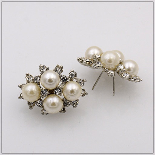 Fancy Metal Pearl Brooch