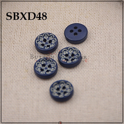 Flower Design 4 Hole plastic Button