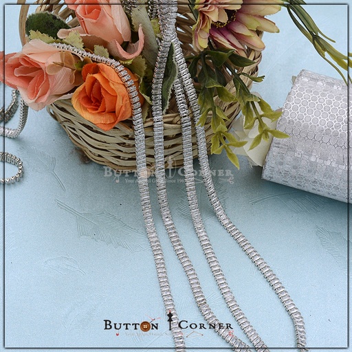 [CMCT2X4MM CHAMPAGNE GOLD] Crystal Tube Metal Chain 2x4mm