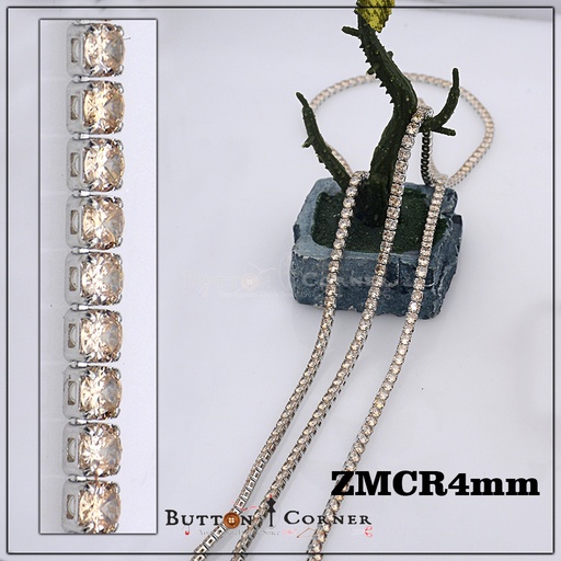 Zircon Metal Round Crystal Lace