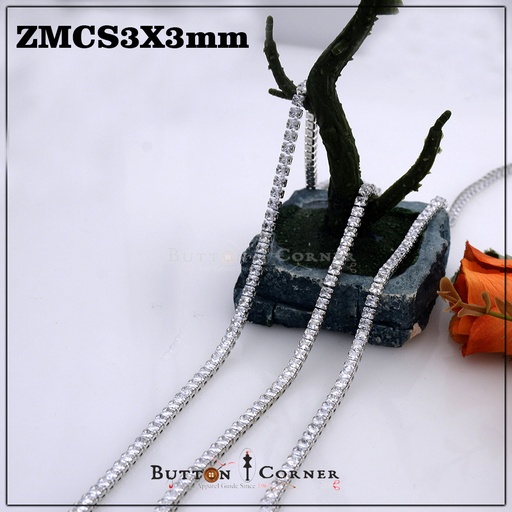 Zircon Metal Square Crystal Lace