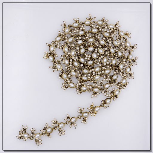 Fancy Belt With Stones & Pearls