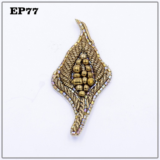 [EP77-ANTIQUE] Hand Made Leave Glas Beads Motif