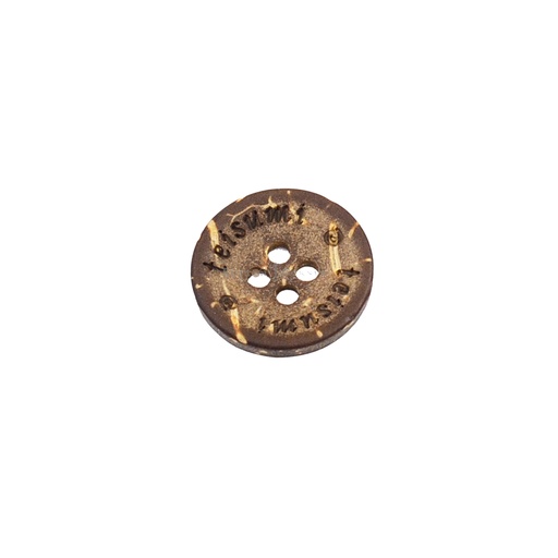 [CB10428 DARK BROWN] Tetsumi Engrave Coconut Button
