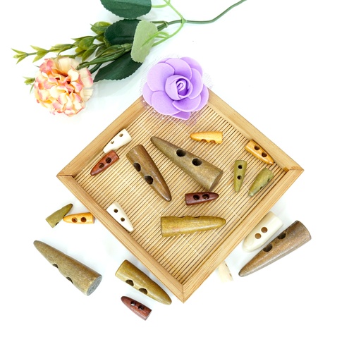 Horn Wooden Toggle Button