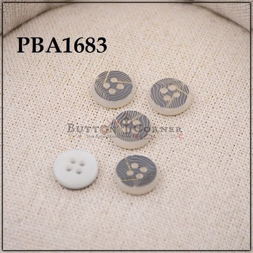 Flat Border Striped Design 4 Hole Shirt Button