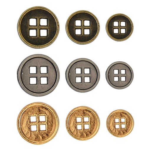Round Shape Square 4 Hole Shirt Button