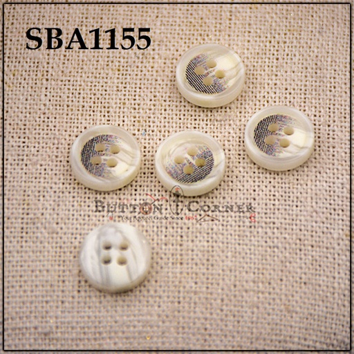 Half Print 4 Hole Plastic Button