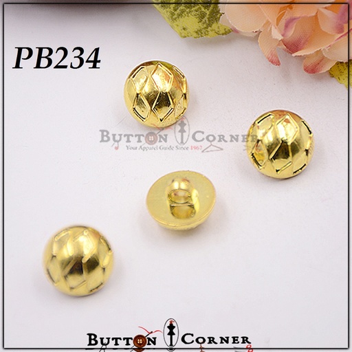 [PB234-GOLD] Design Half Ball Plastic Shank Button