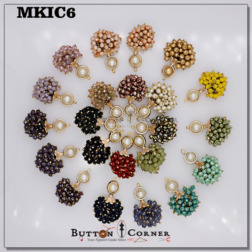 Fancy Crystal & Pearl Ring Hanging