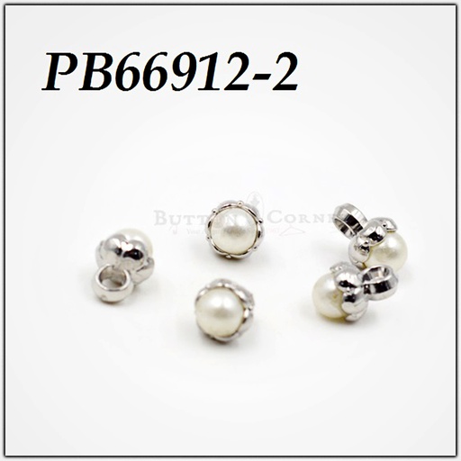 Flower Border Pearl Shank Button