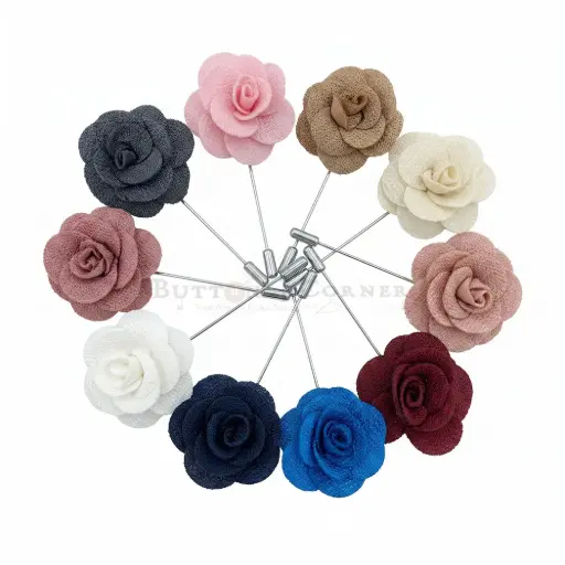 Fancy Flower Lapel Pin