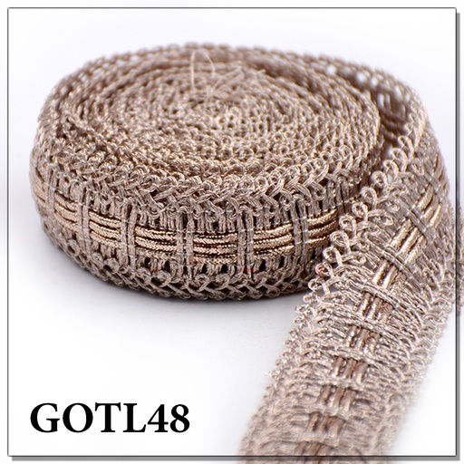 [GOTL48-PINK GOLDEN] Fancy Gota Lace