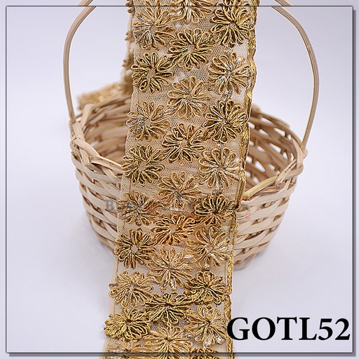 [GOTL52 BEIGE] Fancy Gota Lace