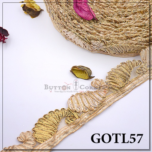 [GOTL57-GOLDEN] Fancy Gota Lace