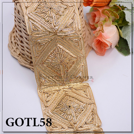 [GOTL58-GOLDEN] Fancy Gota Lace