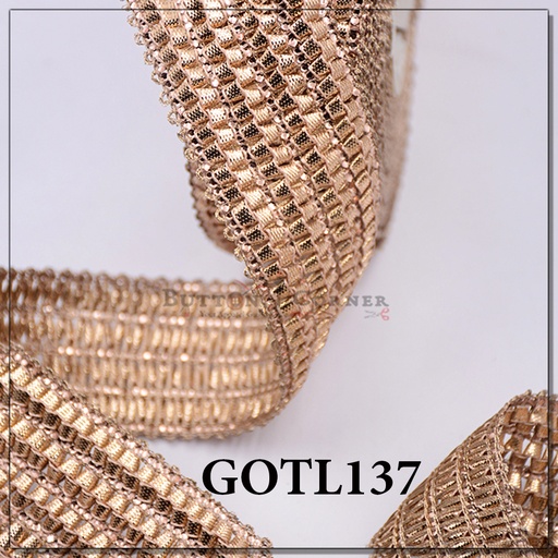 [GOTL137-ROSE GOLD] Fancy Gota Lace