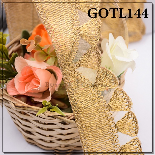 [GOTL144-ANTIQUE] Fancy Gota Lace