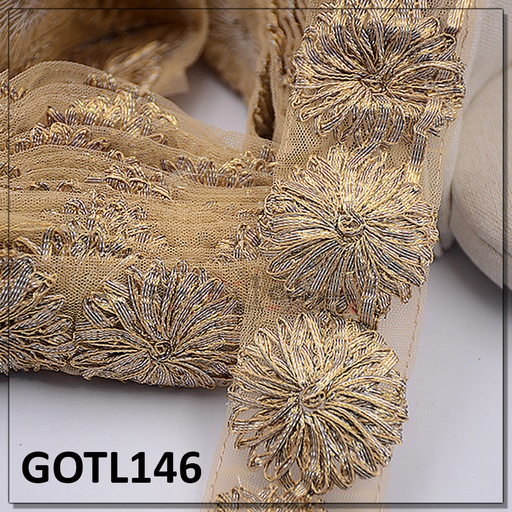 [GOTL146-COPPER] Fancy Gota Lace