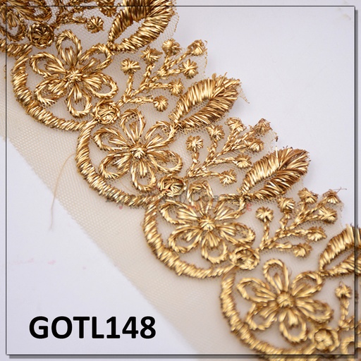 [GOTL148-ANTIQUE] Fancy Gota Lace