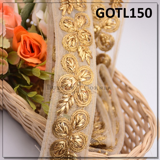 [GOTL150-ANTIQUE] Fancy Gota Lace