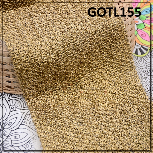 [GOTL155-ANTIQUE GOLD] Fancy Gota Lace