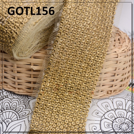 [GOTL156-ANTIQUE GOLD] Fancy Gota Lace