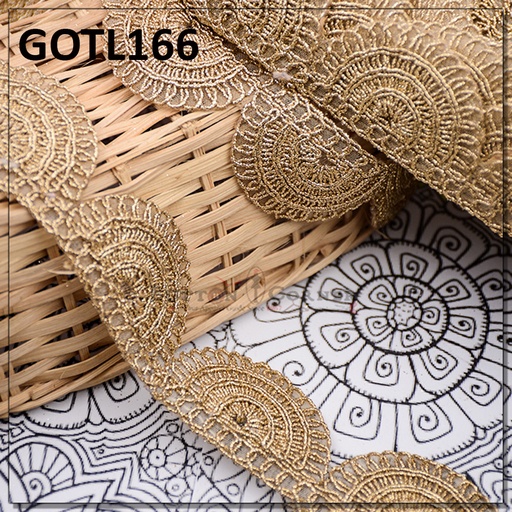 [GOTL166-ANTIQUE] Fancy Gota Lace