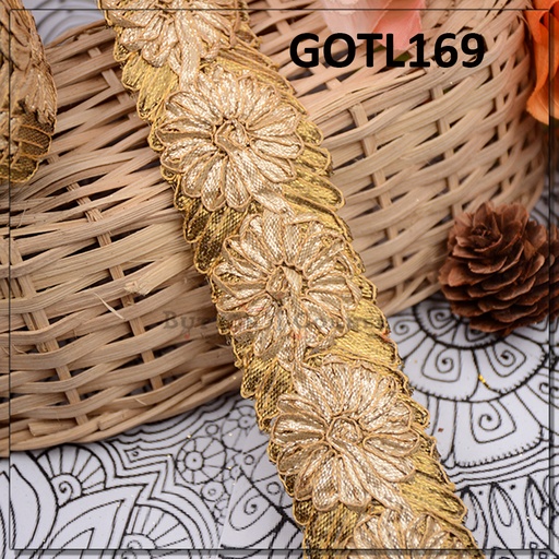 [GOTL169-COPPER] Fancy Gota Lace