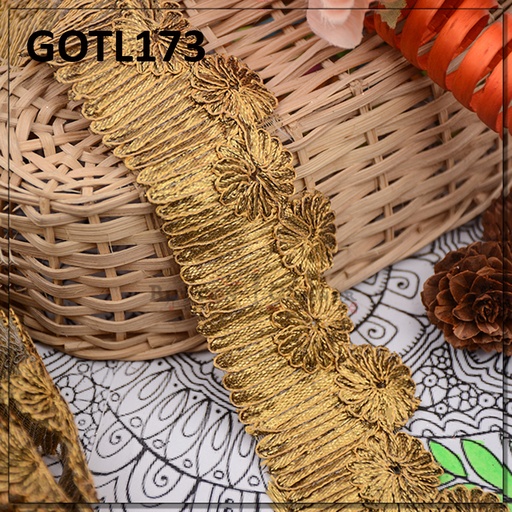 [GOTL173-ANTIQUE] Fancy Gota Lace