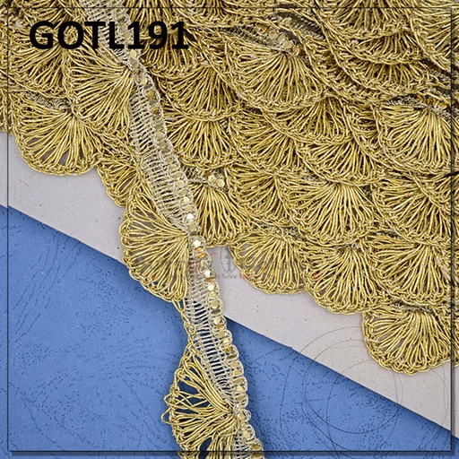 [GOTL191-GOLDEN] Fancy Gota Lace
